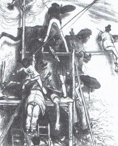 A. Oberlander, Caricatura di pittori panoramisti, 1887, litografia, collezione privata.